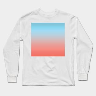 Light blue and pink color gradient Long Sleeve T-Shirt